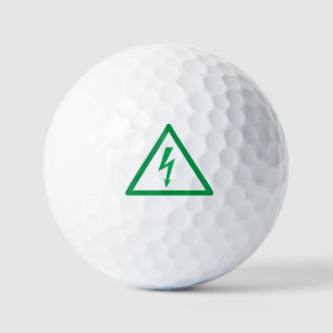 Ökologie-Power mit grünen Zeichen Golfball