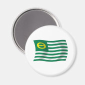 Ökologiebewegung Flagge Magnet (Vorderseite/Rückseite)