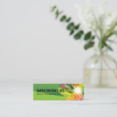 Ökologisch | Digitale Blume | Energie Mini Visitenkarte (Stehend Vorderseite)