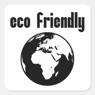 Ökologisch: Gehen Grün, Klimawandel Quadratischer Aufkleber