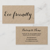 Ökologisch / pro Umgebung handgefertigt Visitenkarte (Vorne/Hinten)