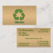 Ökologisch recyceln Sie Geschäfts-Karte Visitenkarte (Vorne/Hinten)