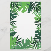 Ökologische Blätter aus Palmen, Monogramm aus trop Briefpapier (Rückseite)