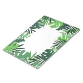 Ökologische Blätter aus Palmen, tropischer, grüner Notizblock (angewinkelt)