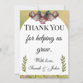 Ökologische botanische Vegetation, vielen Dank Dankeskarte (Vorderseite)