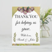 Ökologische botanische Vegetation, vielen Dank Dankeskarte (Stehend Vorderseite)