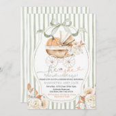 Ökologische Kürbistransporteroffenbarung Einladung (Vorne/Hinten)