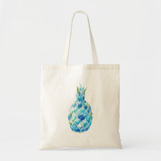 Ökologische Tasche mit blauer Watercolor-Ananas