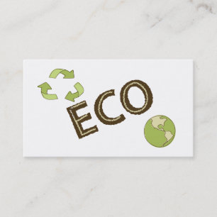 Ökologische Umwelt, die Geschäfts-Karten recycel Visitenkarte