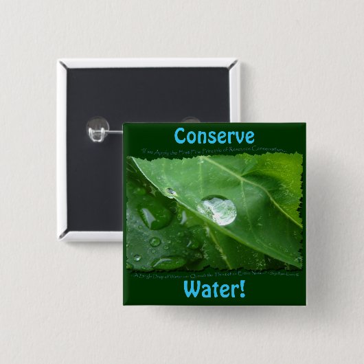 ÖKOLOGISCHE WASSERKONSERVIERUNG BUTTON (Vorne & Hinten)