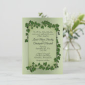 Ökologische Weinreben Einladung zur Hochzeit (Stehend Vorderseite)