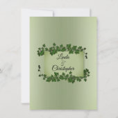 Ökologische Weinreben Einladung zur Hochzeit (Rückseite)