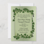 Ökologische Weinreben Einladung zur Hochzeit (Vorderseite)