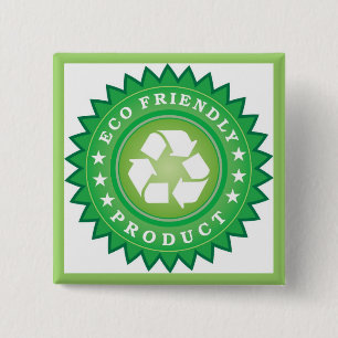 Ökologischer Aufkleber Button
