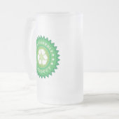 Ökologischer Aufkleber Mattglas Bierglas (Vorderseite Links)