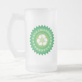 Ökologischer Aufkleber Mattglas Bierglas (Links)