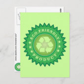 Ökologischer Aufkleber Postkarte (Vorne/Hinten)