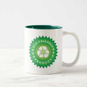 Ökologischer Aufkleber Zweifarbige Tasse