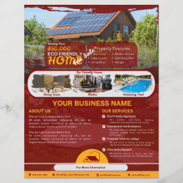 Ökologischer Flyer für den Verkauf von Haus