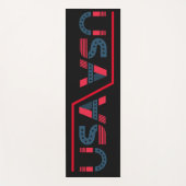 Ökologischer schwarzer Hintergrund Yogamatte (Vorderseite)