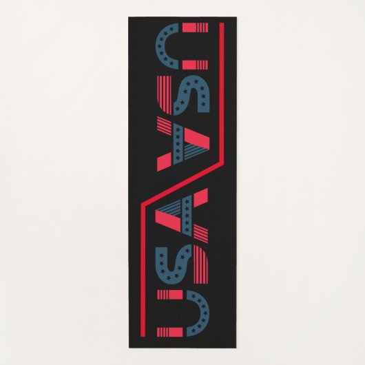 Ökologischer schwarzer Hintergrund Yogamatte (Vorderseite)