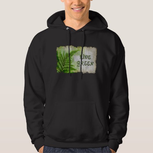Ökologisches "Live Green" Enviro Art Öko Hoodie (Vorderseite)