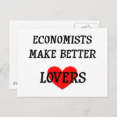 Ökonomen verdienen sich mehr postkarte (Vorne/Hinten)