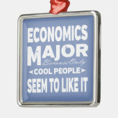 Ökonomische Uni, die nur Coolen Menschen gefällt Silbernes Ornament (Links)