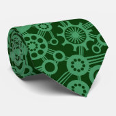 Ökosystem - Army Green on Dark Green Krawatte (Gerollt)