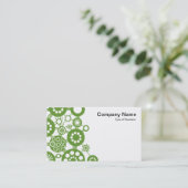 Ökosystem - Avocado Green auf Weiß Visitenkarte (Stehend Vorderseite)