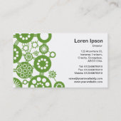 Ökosystem - Avocado Green auf Weiß Visitenkarte (Rückseite)