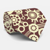Ökosystem - Creme auf Dunkelbraun Krawatte (Gerollt)