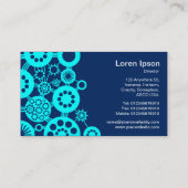 Ökosystem - Cyan mit Dunkelblau 00255e Visitenkarte (Rückseite)