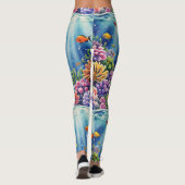 Ökosystem eines Korallenriffs - nahtloses Muster Leggings (Rückseite)