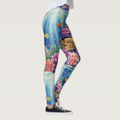 Ökosystem eines Korallenriffs - nahtloses Muster Leggings (Rechts)