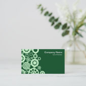 Ökosystem - Geistergrün auf dunkelgrün 02481c Visitenkarte (Stehend Vorderseite)