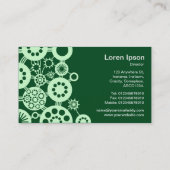 Ökosystem - Geistergrün auf dunkelgrün 02481c Visitenkarte (Rückseite)
