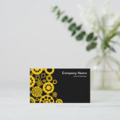 Ökosystem - Gelb auf schwarz Visitenkarte (Stehend Vorderseite)