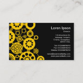 Ökosystem - Gelb auf schwarz Visitenkarte (Rückseite)