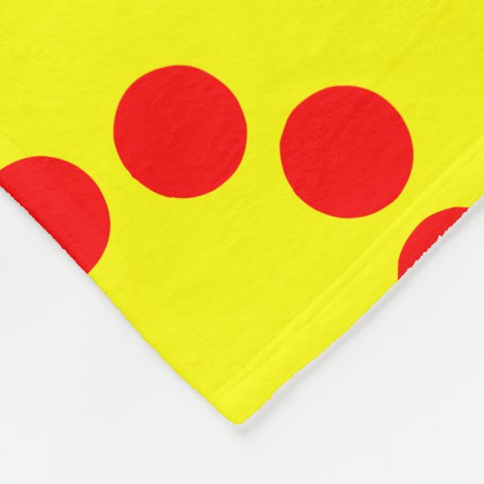 Ökosystem - Gelb in Rot Fleecedecke (Ecke)