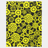 Ökosystem - Gelb in Schwarz Fleecedecke (Vorderseite)