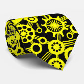 Ökosystem - Gelb und Schwarz Krawatte (Gerollt)