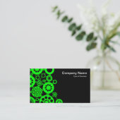 Ökosystem - Grün mit Schwarz Visitenkarte (Stehend Vorderseite)