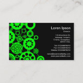 Ökosystem - Grün mit Schwarz Visitenkarte (Rückseite)