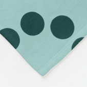 Ökosystem - Hellblaues Grün auf dunklem Moosgrün Fleecedecke (Ecke)