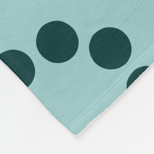 Ökosystem - Hellblaues Grün auf dunklem Moosgrün Fleecedecke (Ecke)