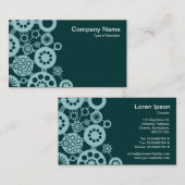 Ökosystem - Hellblaues Grün auf dunklem Moosgrün Visitenkarte (Vorne/Hinten)