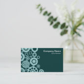 Ökosystem - Hellblaues Grün auf dunklem Moosgrün Visitenkarte (Stehend Vorderseite)
