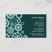 Ökosystem - Hellblaues Grün auf dunklem Moosgrün Visitenkarte (Rückseite)