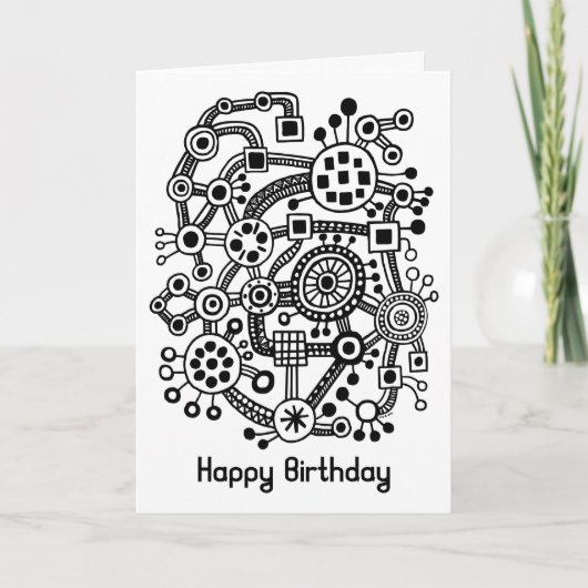 Ökosystem III - Schwarz in Weiß Karte (Vorderseite)